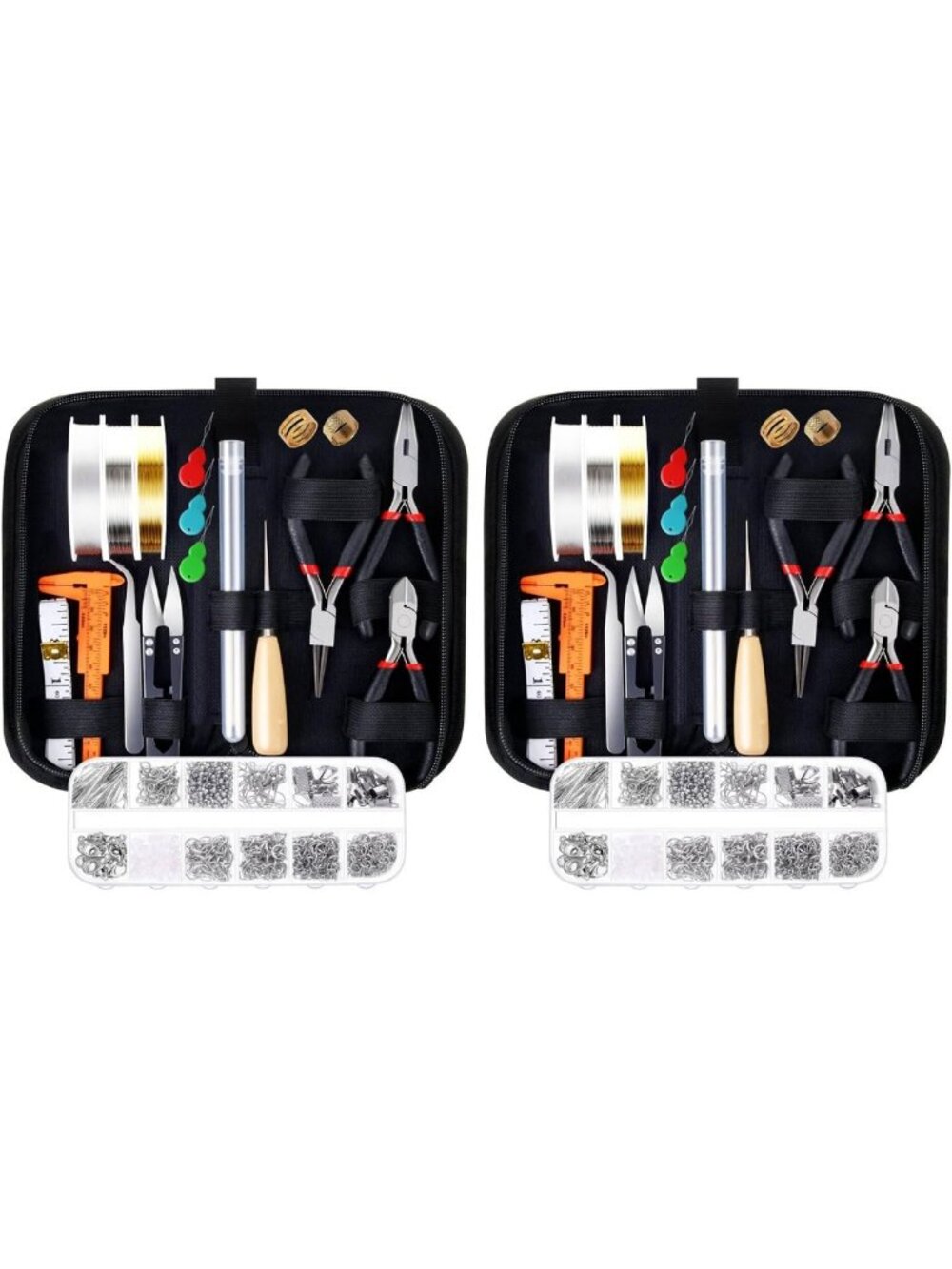 Jewelry Making Supplies Kit - Tools, Wires & Findings for Repair & Beading (2